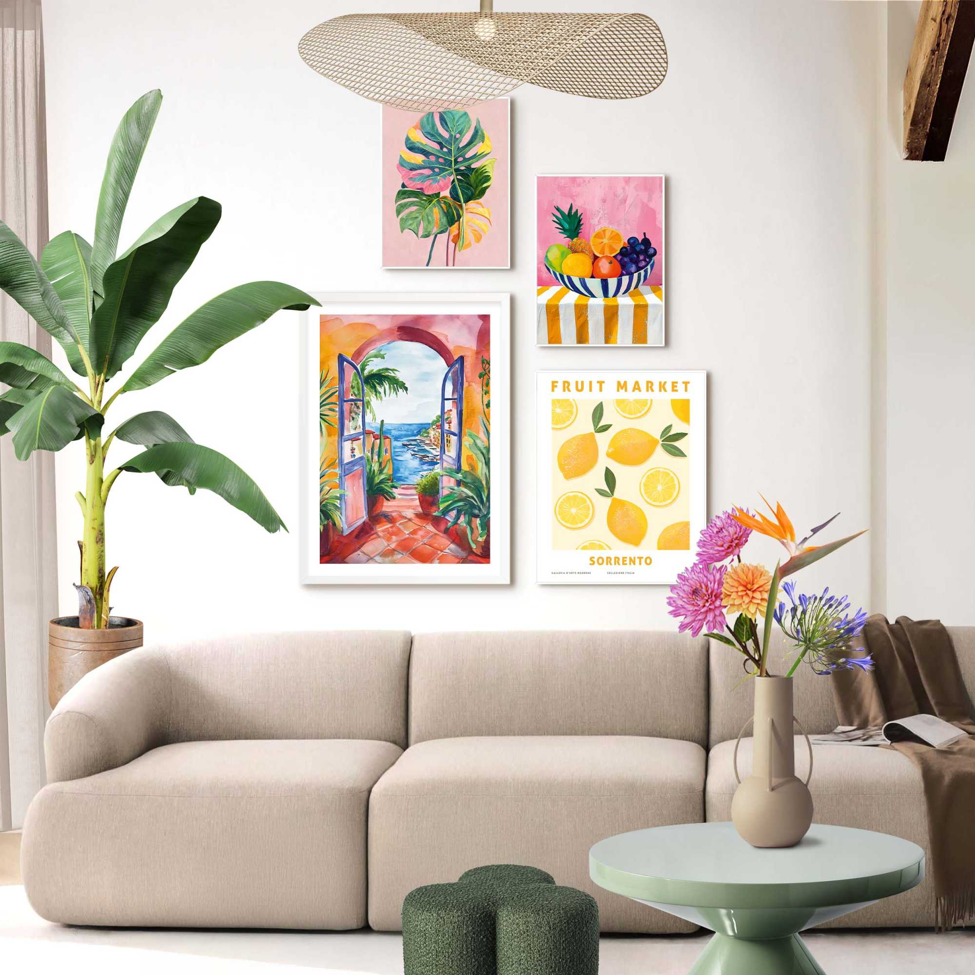 Reinders - Zomer in huis - Set wanddecoratie in diverse formaten 50x70