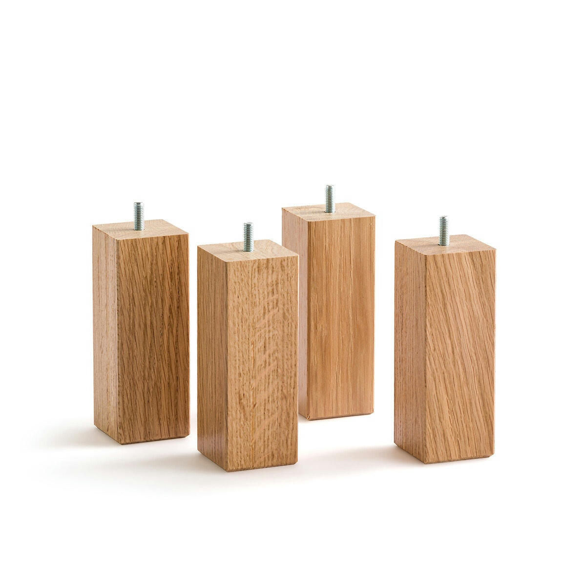 Lot de 4 pieds de sommier carrés, Haquin