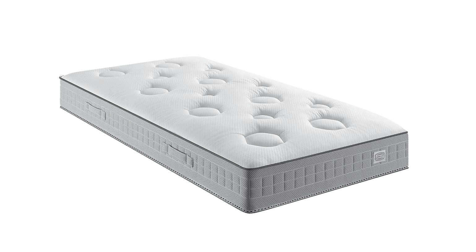 FLEXION - Matelas FLEXION 90x190, ressort ensachés, mi-ferme, H26