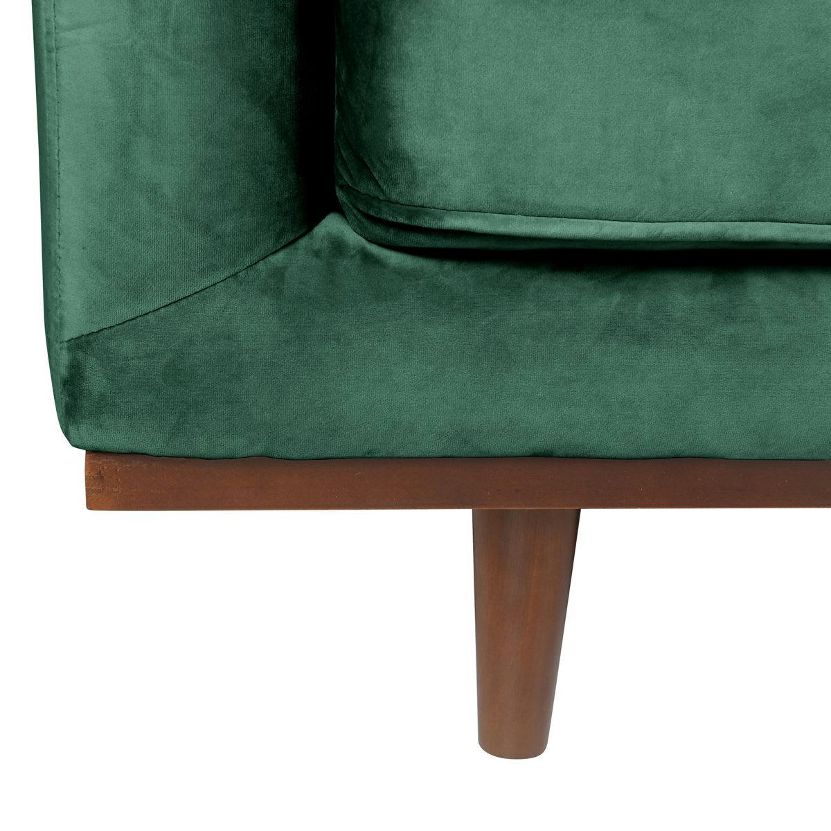 DANTE - Canapé velours 2 places vert vintage