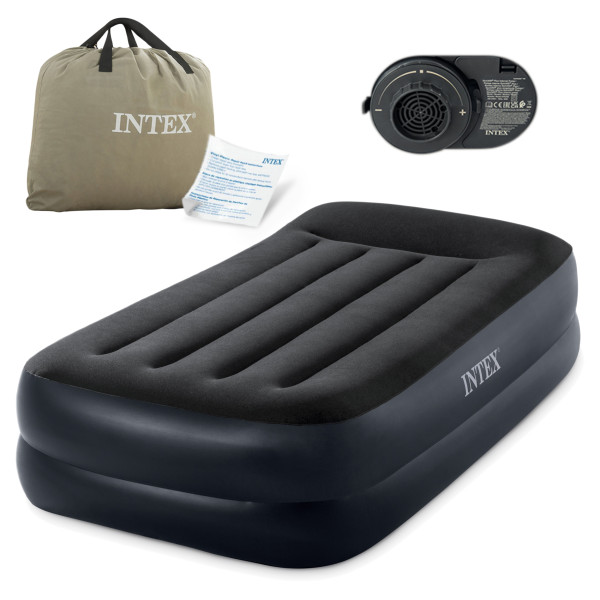 Materac dmuchany welurowy z pompką Intex 64122ND
