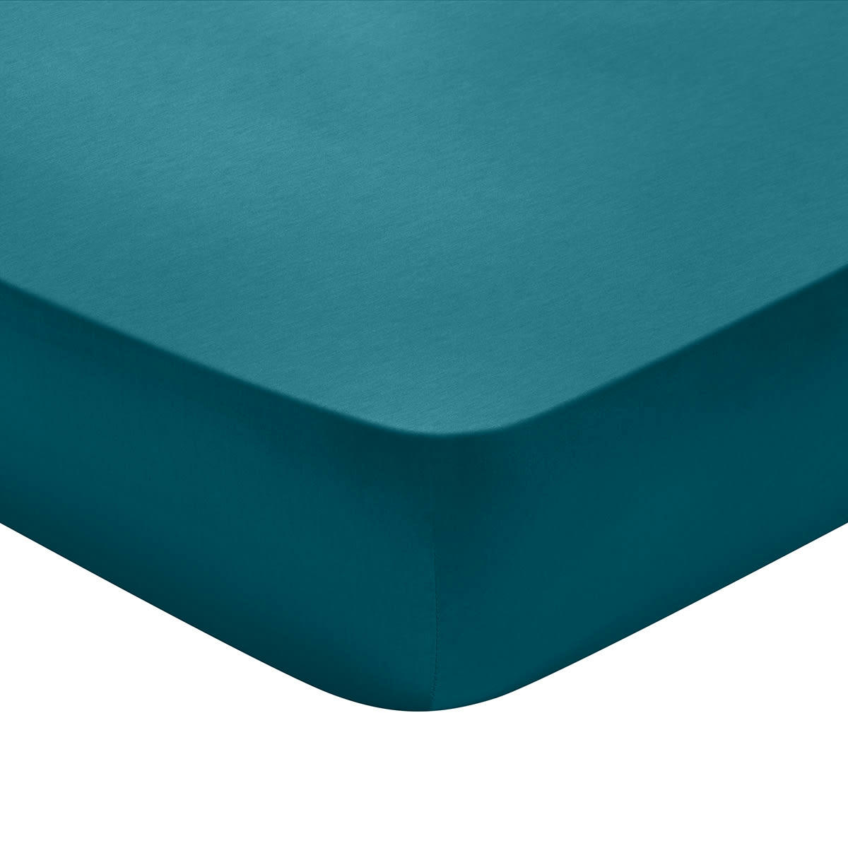 PARTITION - Drap housse   Satin de coton Coloris Canard 160x200 cm - DODO