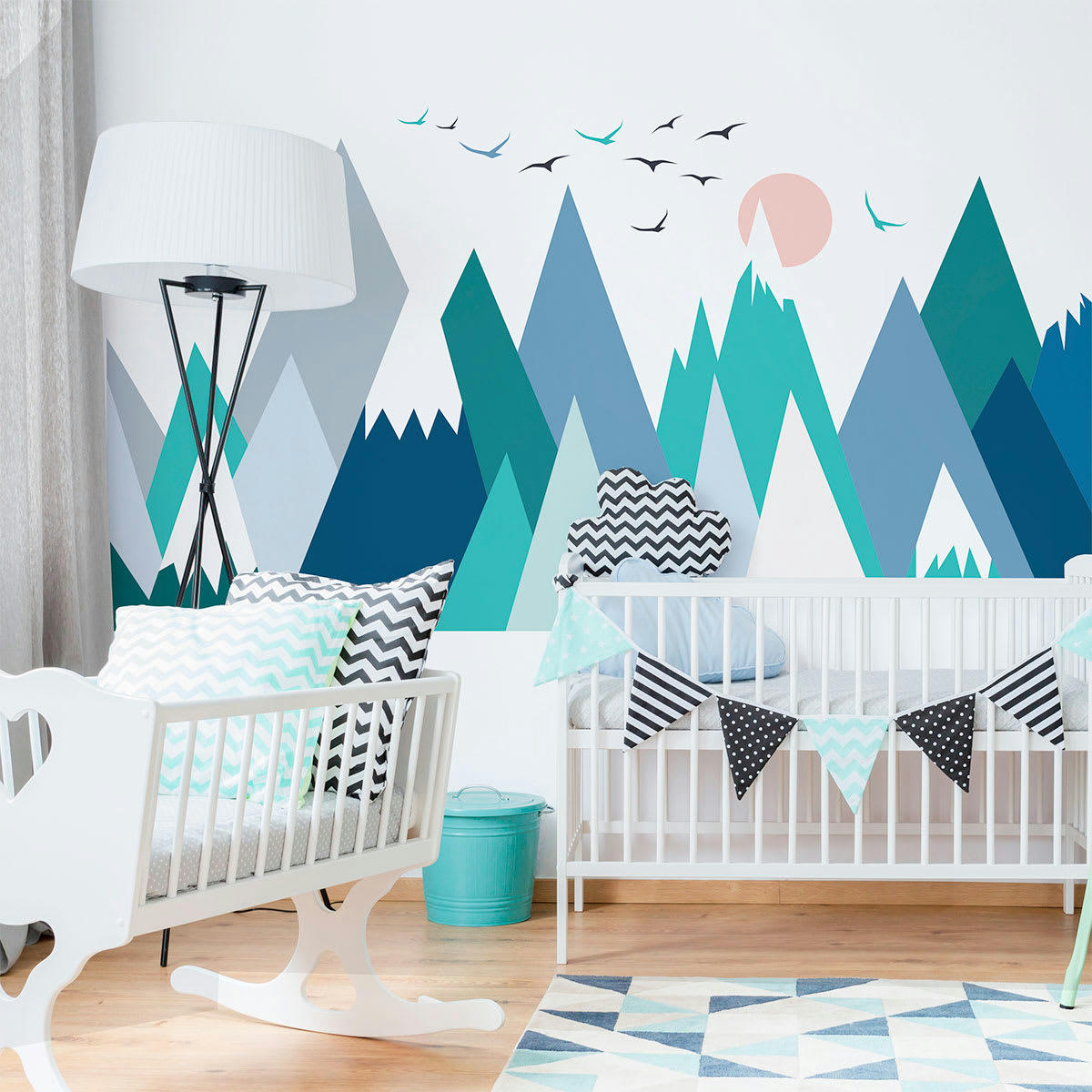 - Stickers enfant montagnes scandinaves lolika 80x120cm