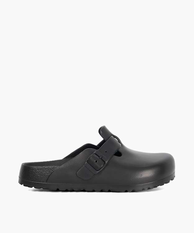 Boston Eva Black - Buckle-Detail Clogs