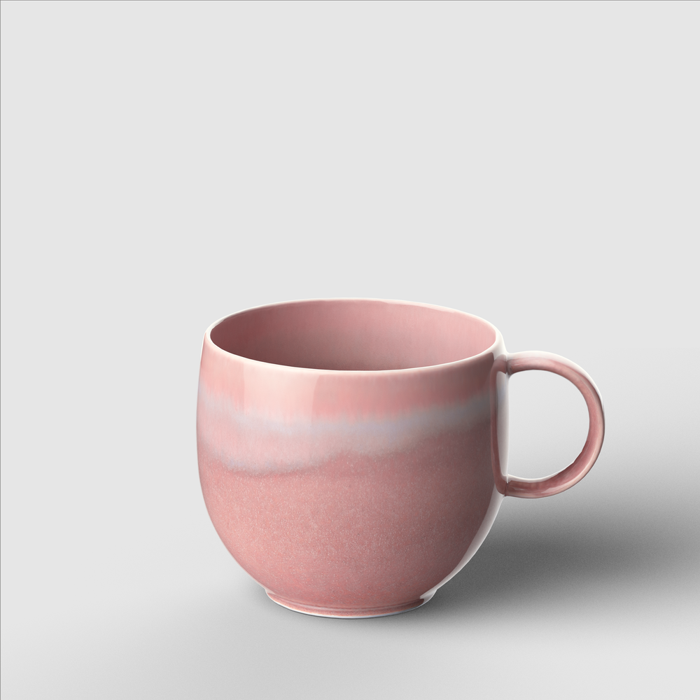 Perlemor Mug - Pink, 9.9 oz, Premium Porcelain