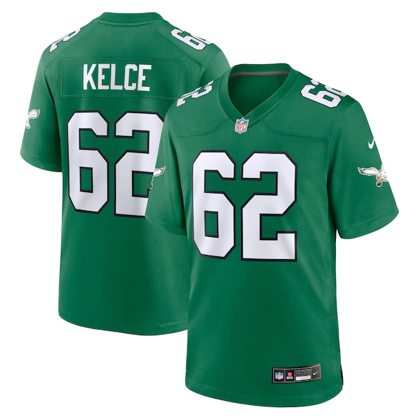 Jason Kelce Philadelphia Eagles Nike Alternate Game Player Jersey - Kelly Green/Green
