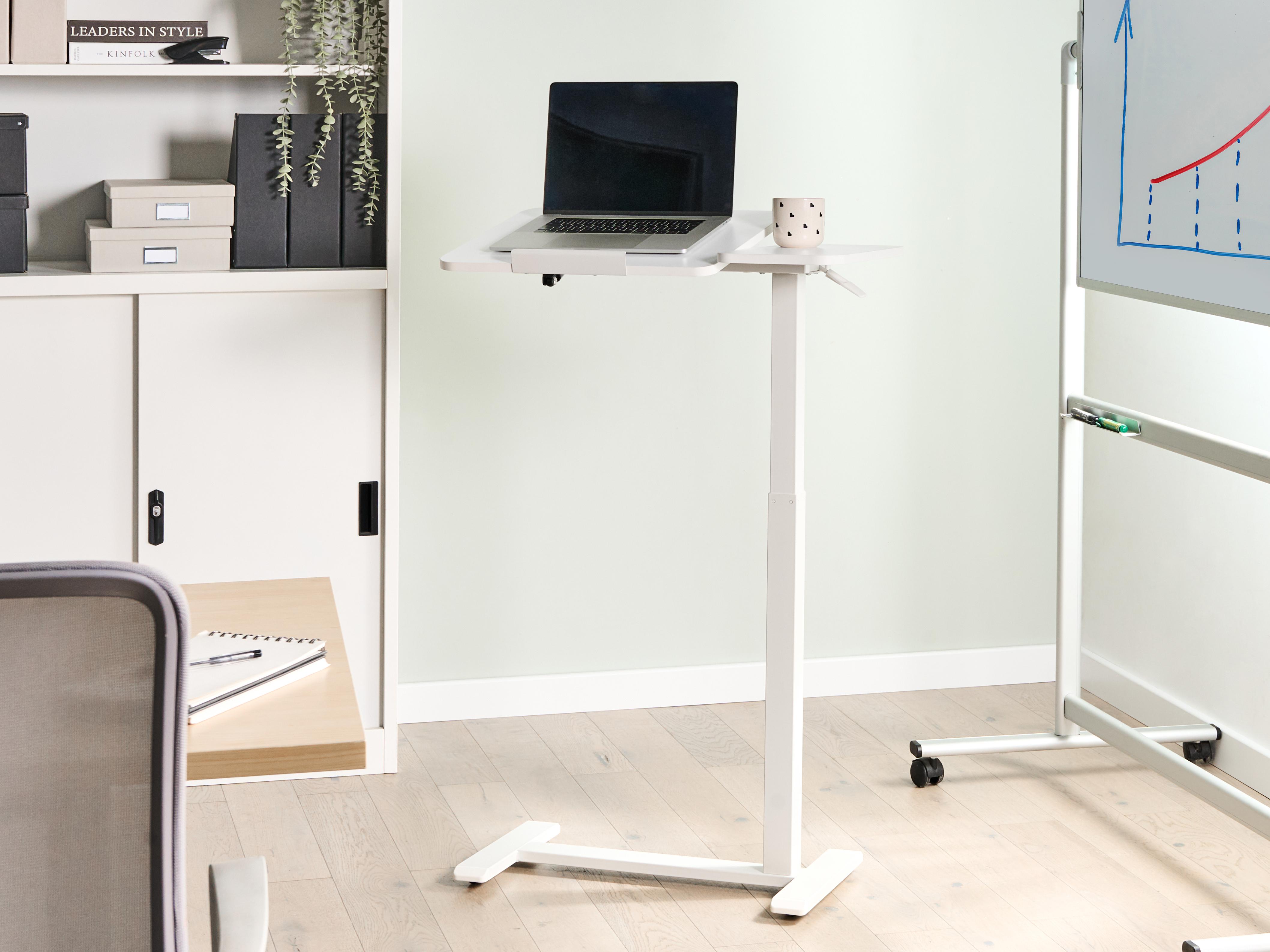 Manual Adjustable Laptop Stand SCHOLA White 70 cm 40 cm