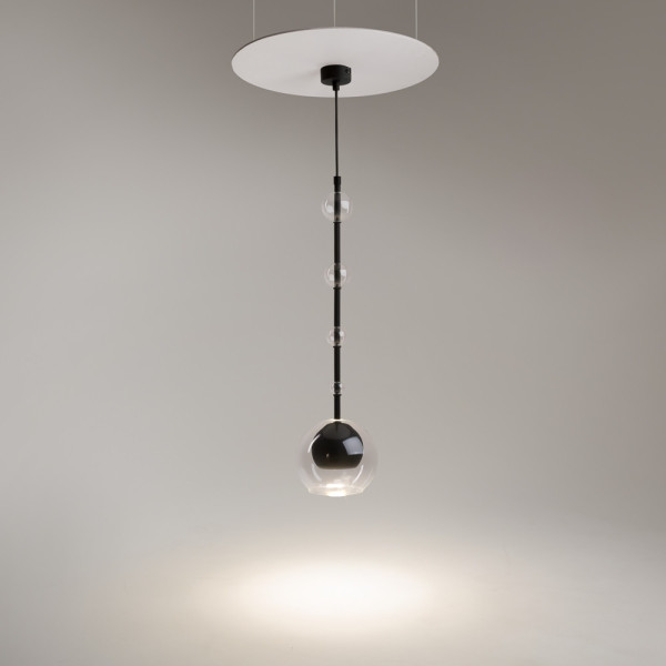 Lampa wisząca czarno-przezroczysta Ros 1xGU10x28W Maytoni