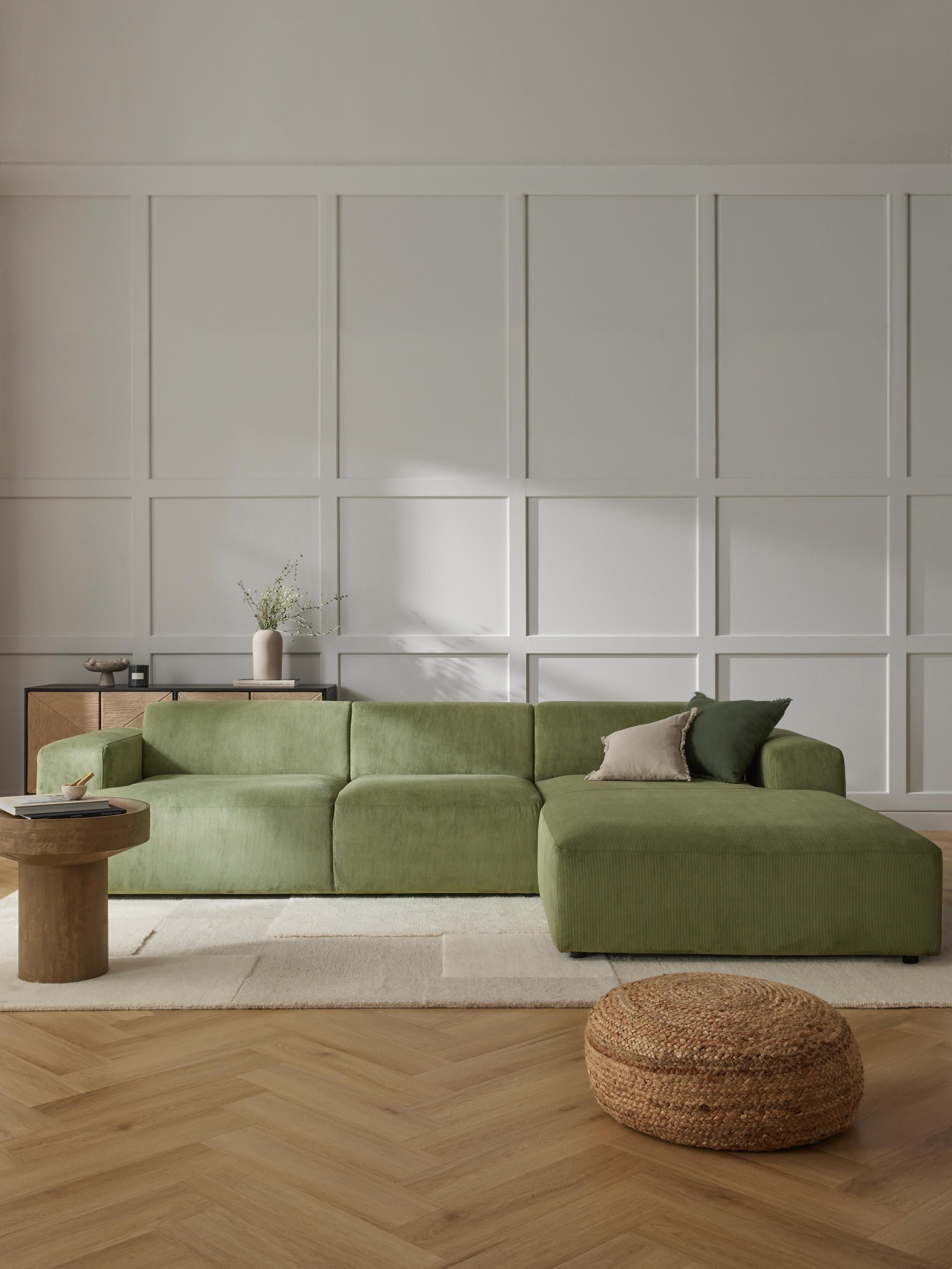 Cord-Ecksofa Melva (4-Sitzer)
