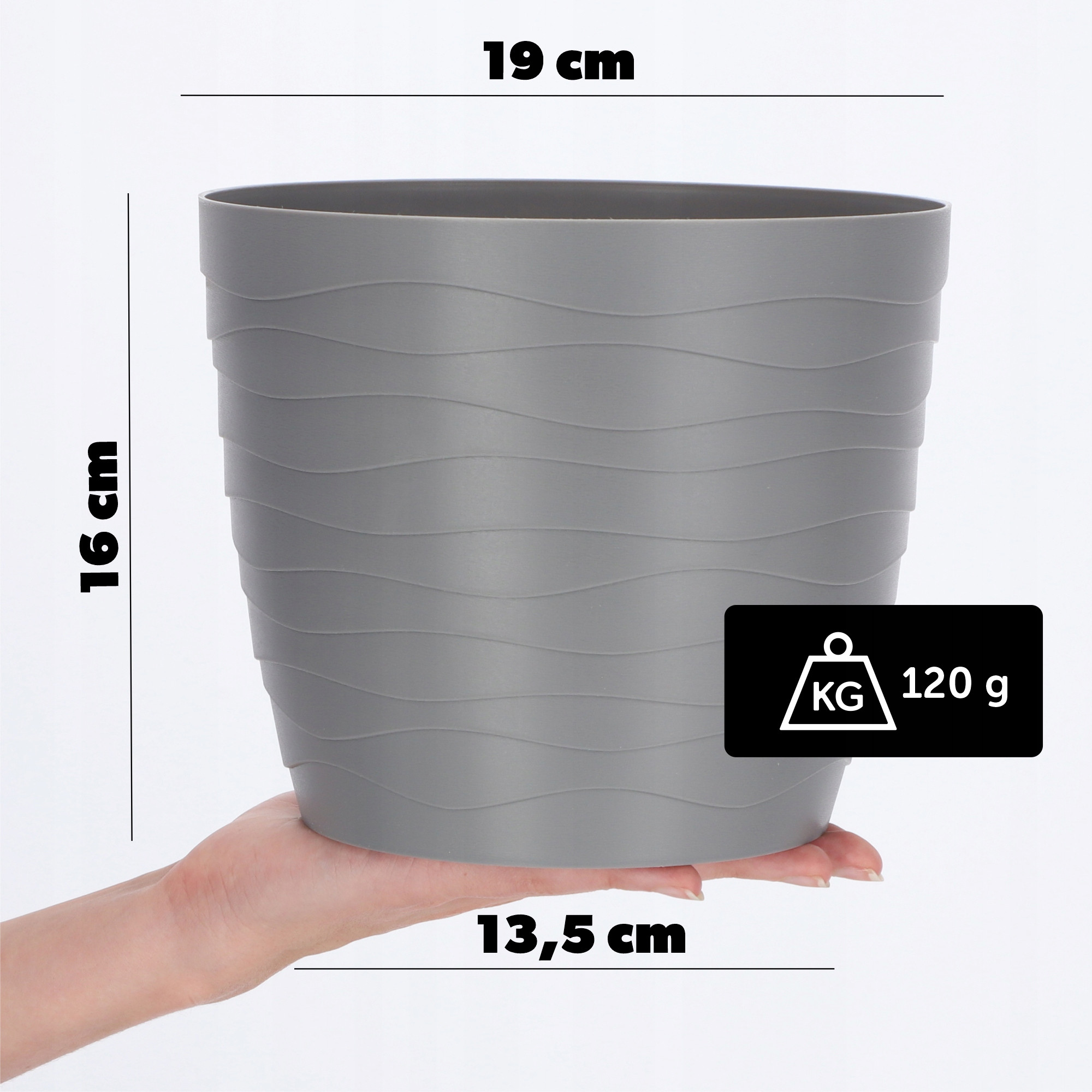 Doniczka Osłonka Donica Na Kwiaty 19cm Kolory