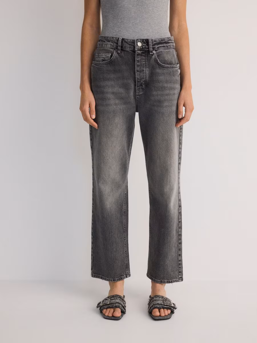 High Waist Straight Jeans
