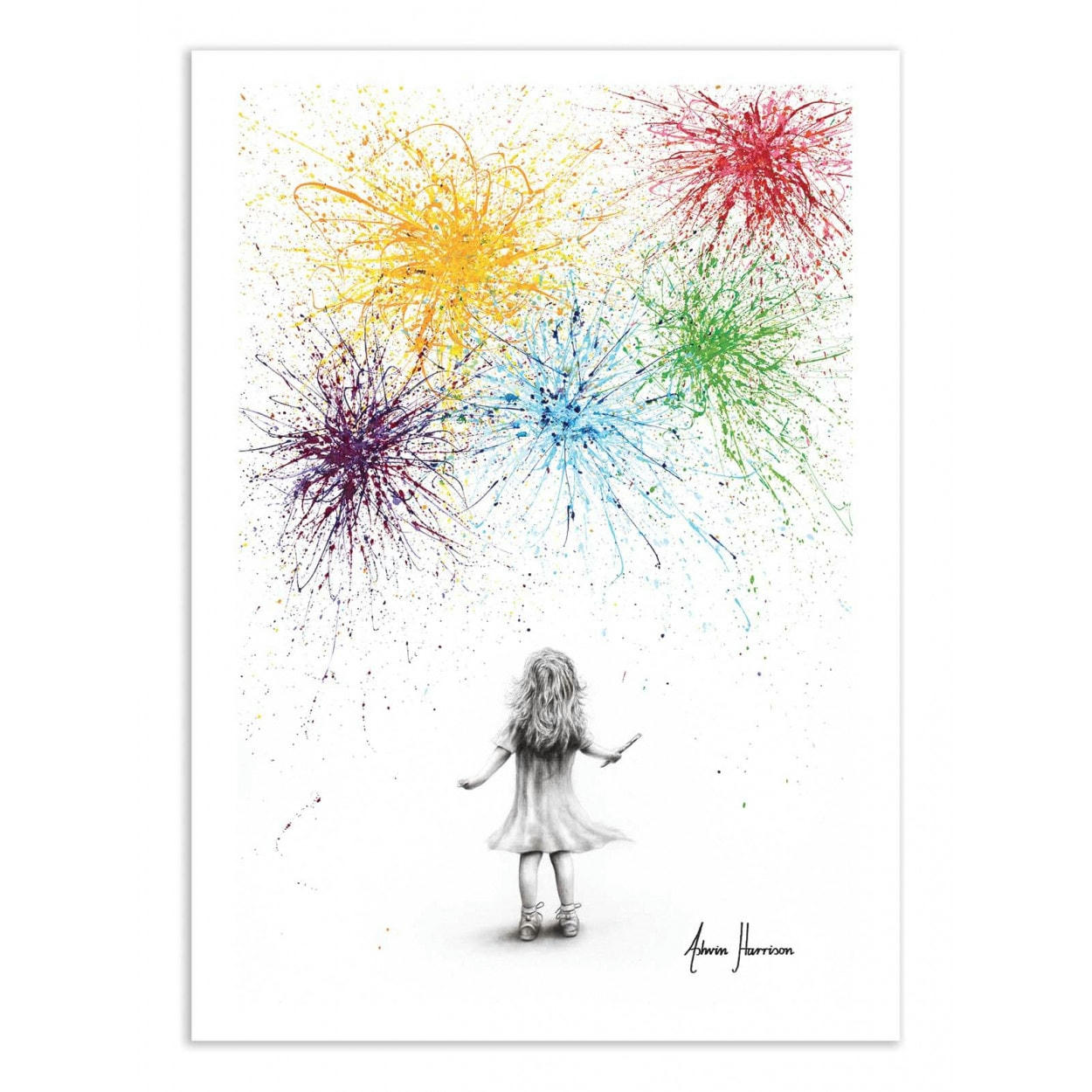 ASHVIN HARRISON - PAINTING DREAMS - ASHVIN HARRISON - Affiche d'art 50 x 70 cm