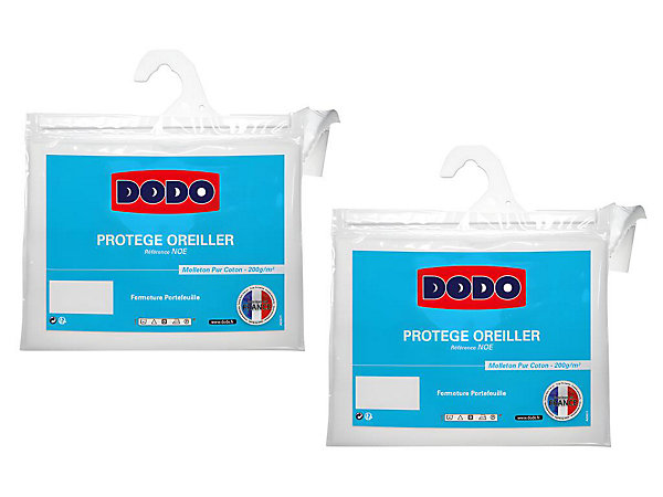 Lot de 2 protège oreillers DODO absorbant - 65x65cm - ULTRA CONFORT