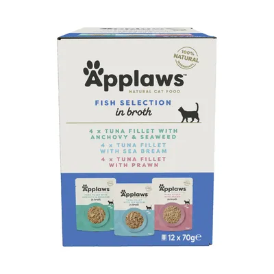 Applaws Pouches Cat Food in Broth Mixed Pack 12 x 70g