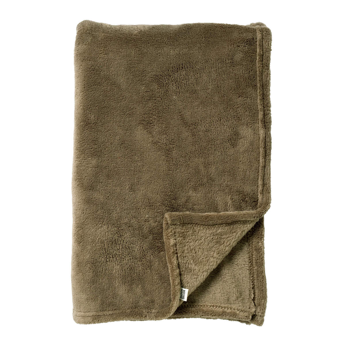 OWEN - plaid 130x160 cm - coral fleece deken - heerlijk zacht - Military Olive - groen