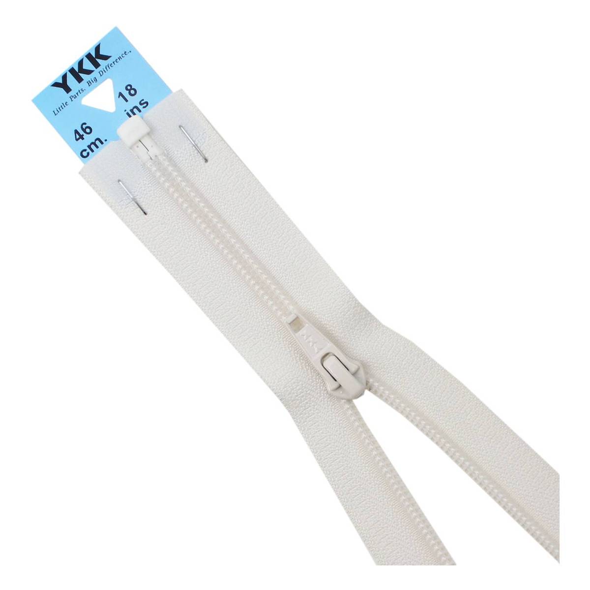YKK Ivory Nylon Open End Zip 46cm