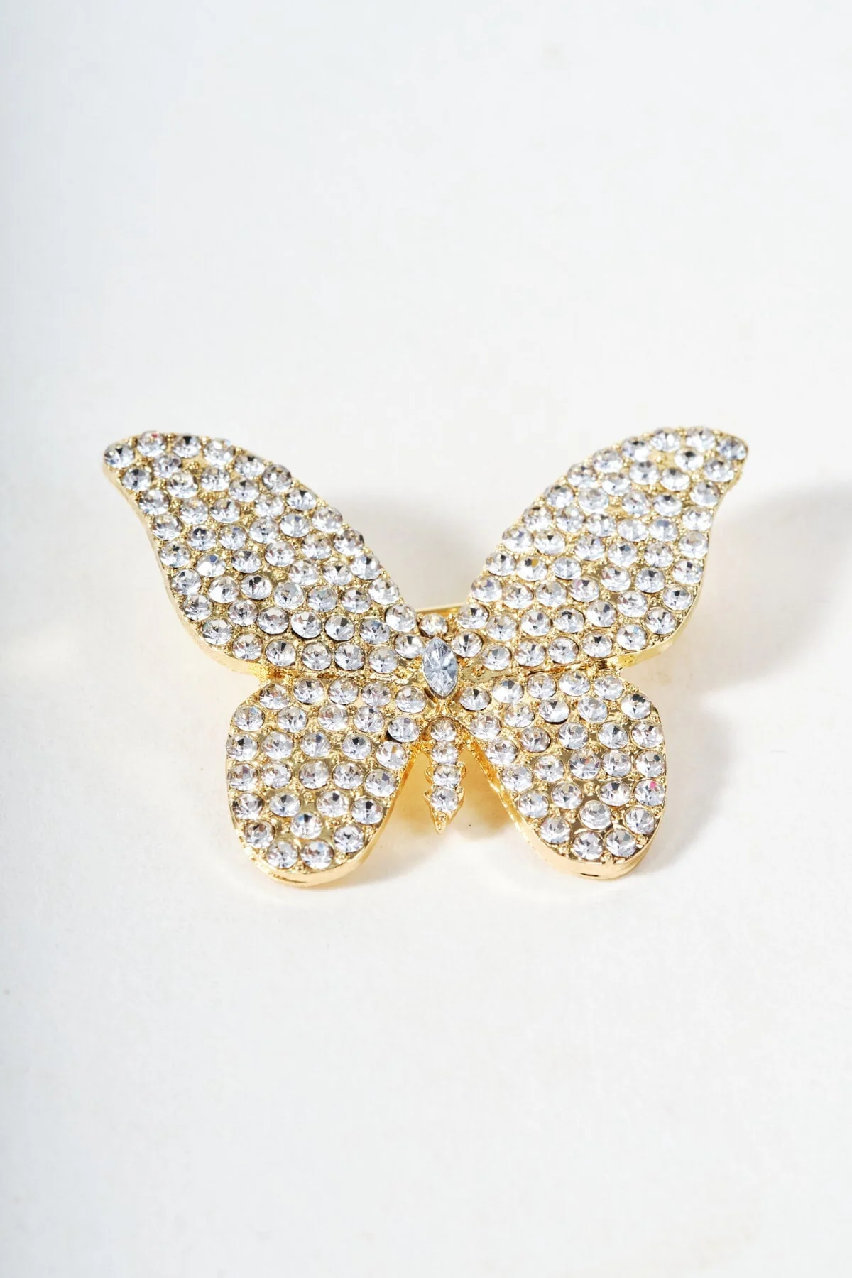 Diamante Butterfly Brooch