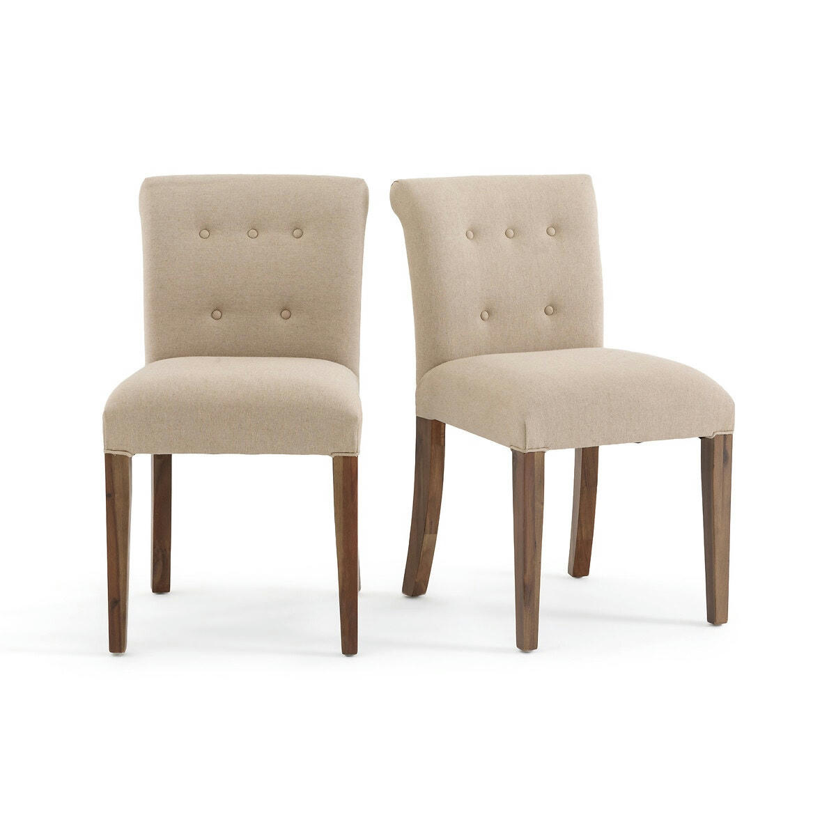 Lot de 2 chaises dossier capitonné, Adélia