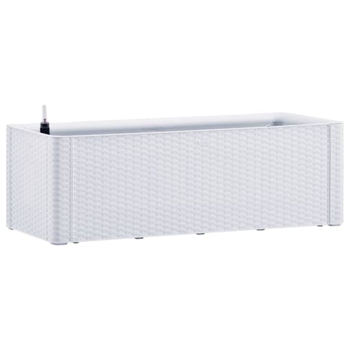 NNEVL Garden Raised Bed with Self Watering System White 100x43x33 cm