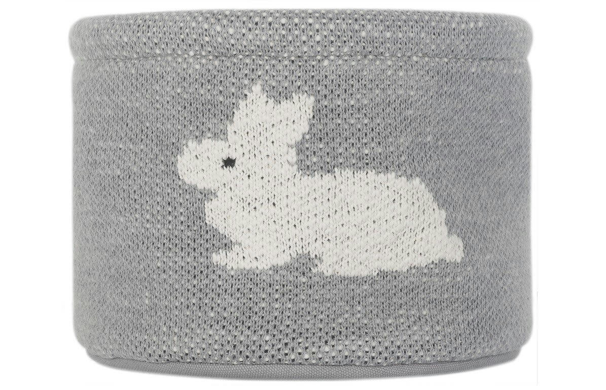 LAPIN - Petit panier de rangement en coton gris