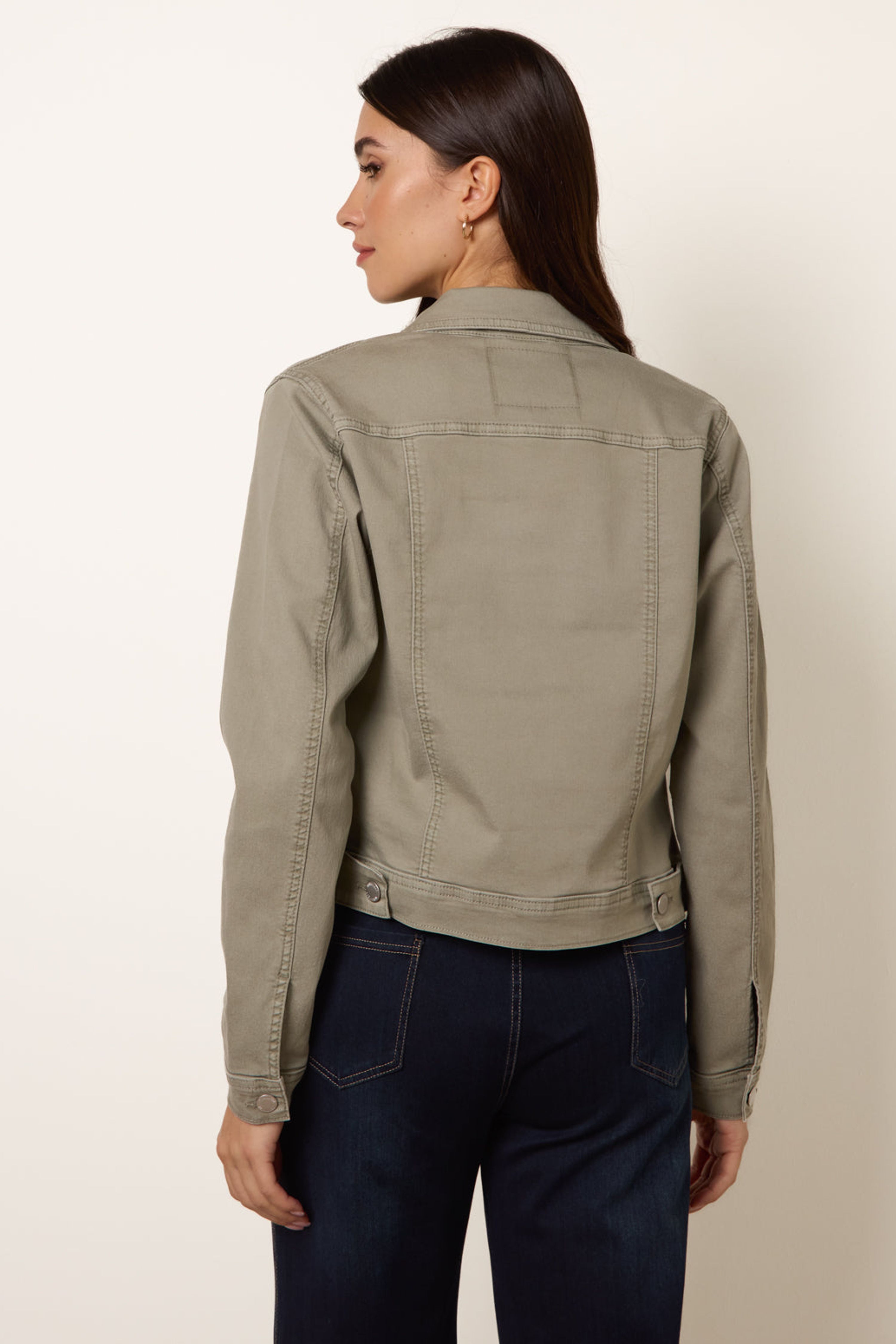Blue Vanilla Light Khaki Stretch Denim Jacket