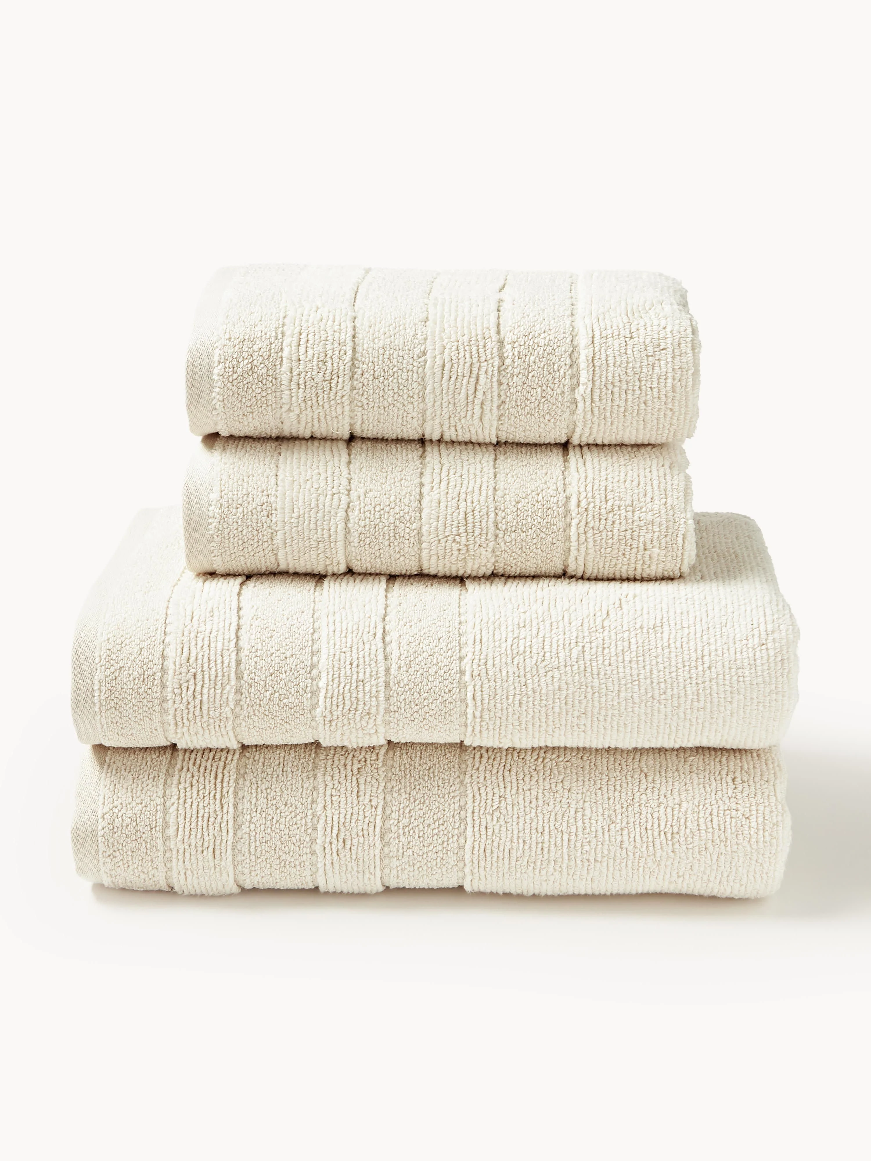 Handtuch-Set Luxe mit Streifenbordüre, in verschiedenen Setgrößen