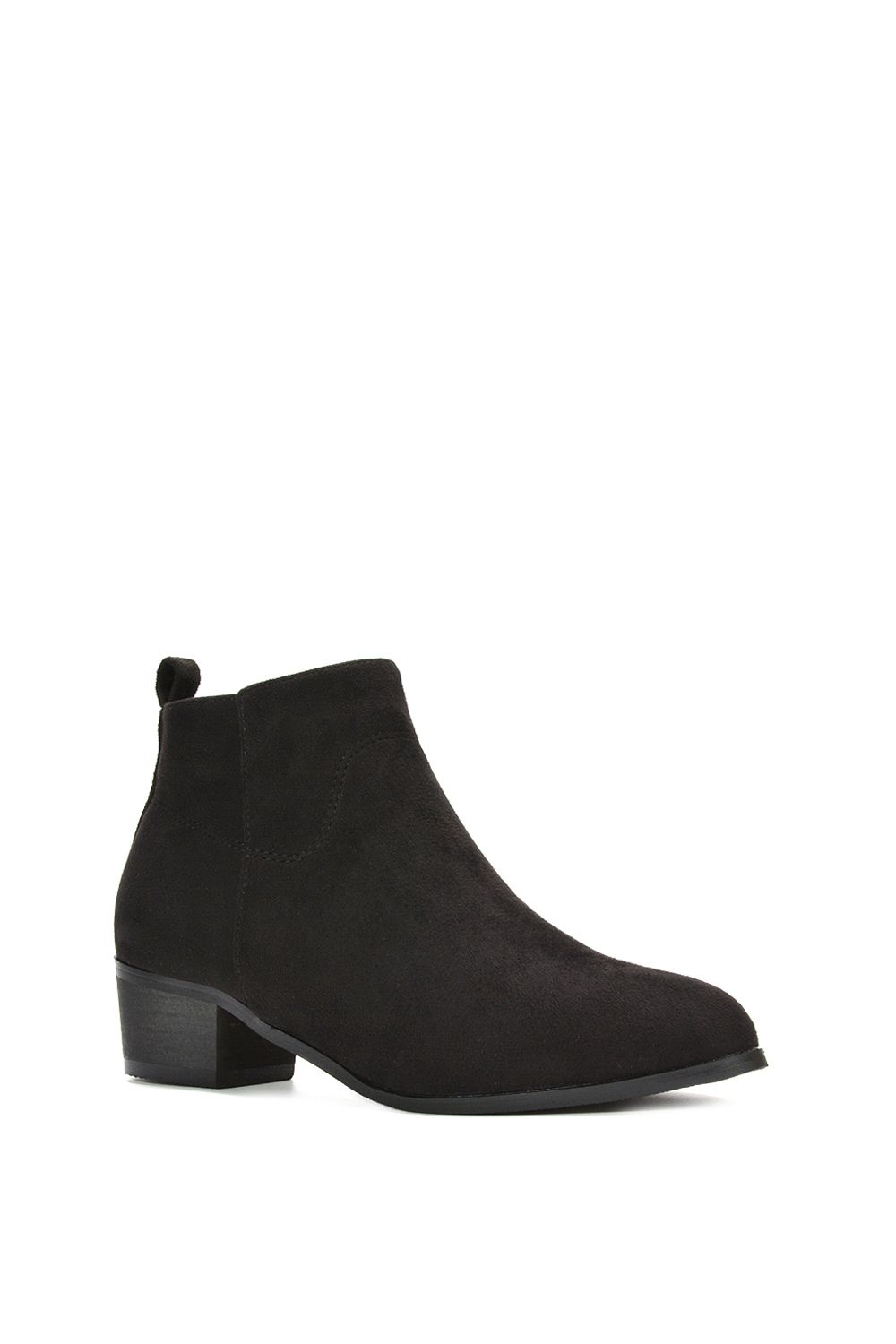 XY London Melodie' Zip Up Cowboy Ankle Boots With Low Block Heel