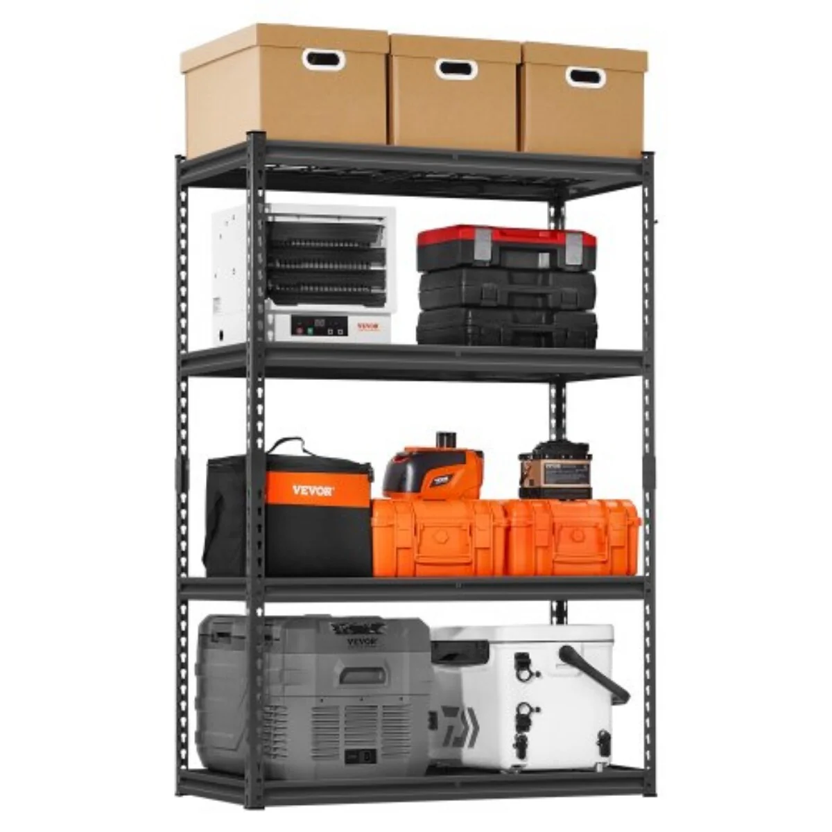 5 Tier Heavy Duty Garage Shelving Unit, Adjustable Metal Rack