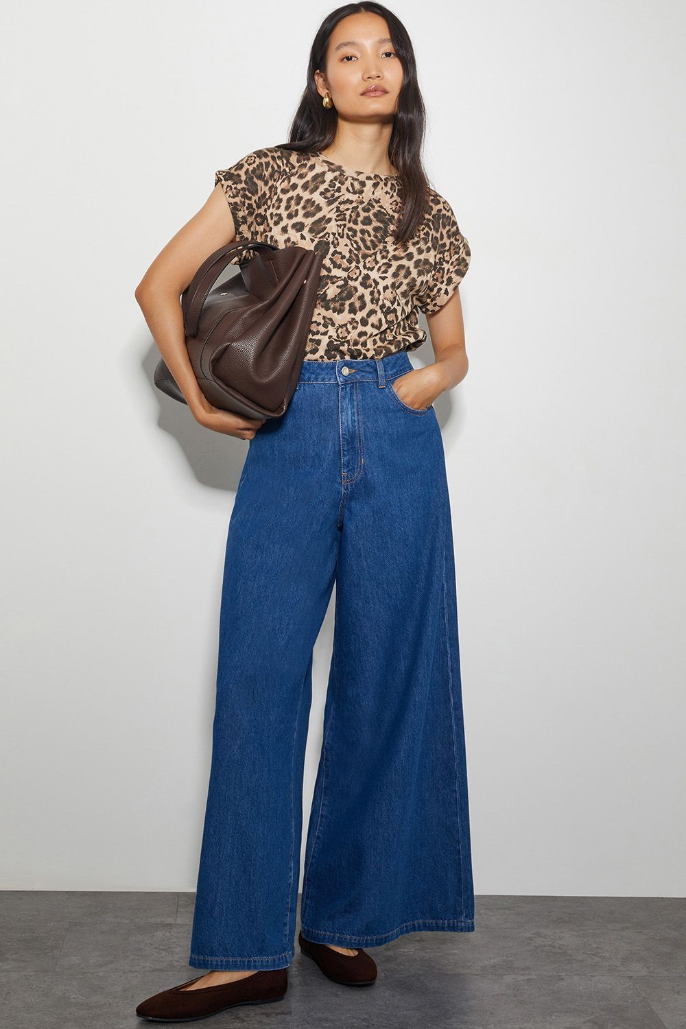 Monsoon Archi Leopard Print Jersey T-Shirt Brown