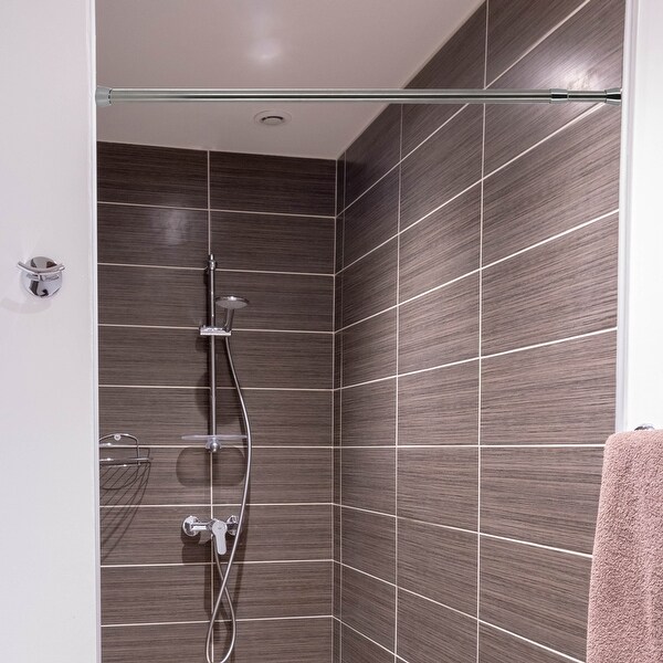 Tension Adjustable Shower Curtain Rod 43-79 Inches