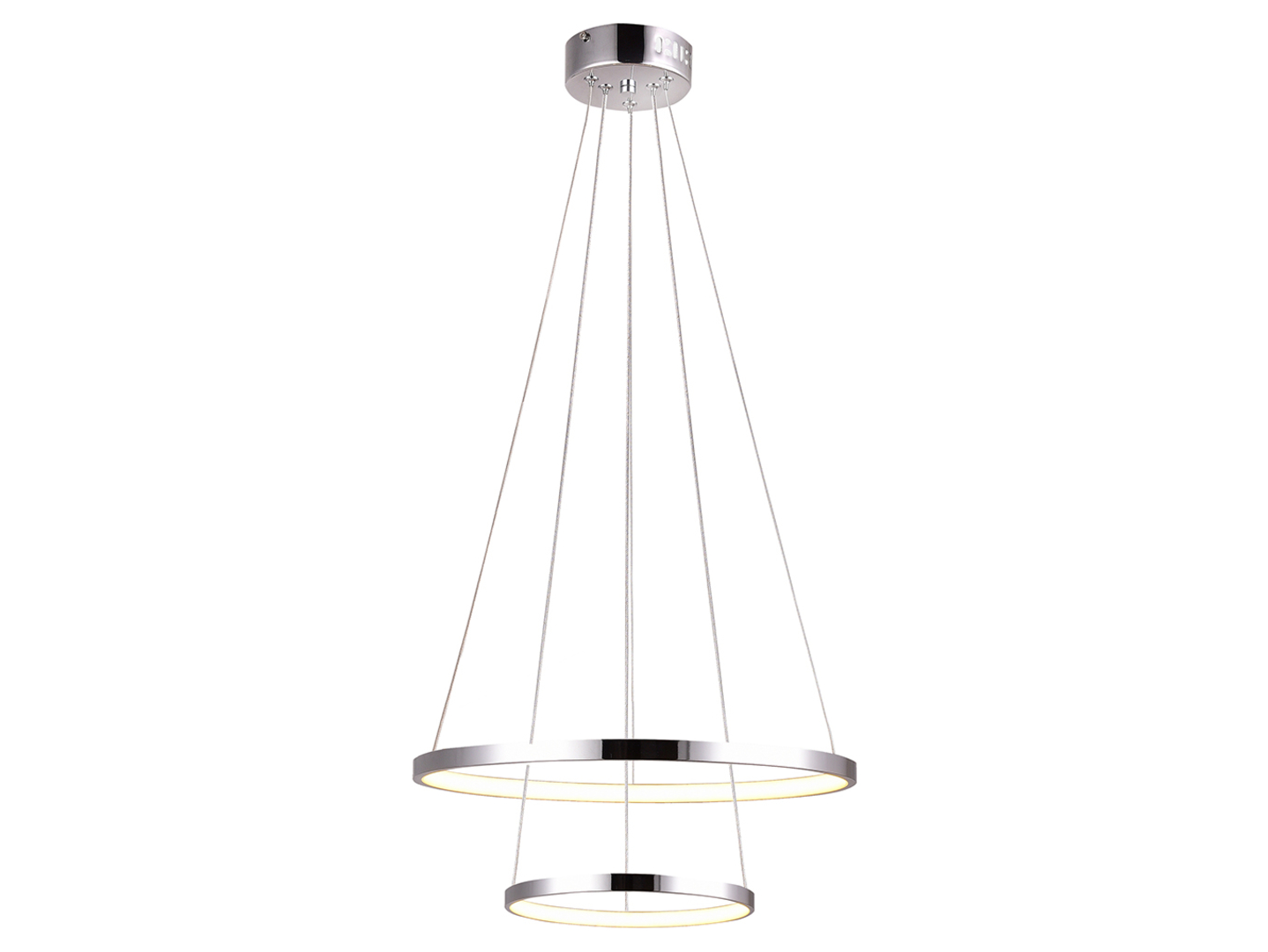 Lampa wisząca Lune LED 2-punktowa stalowa srebrna