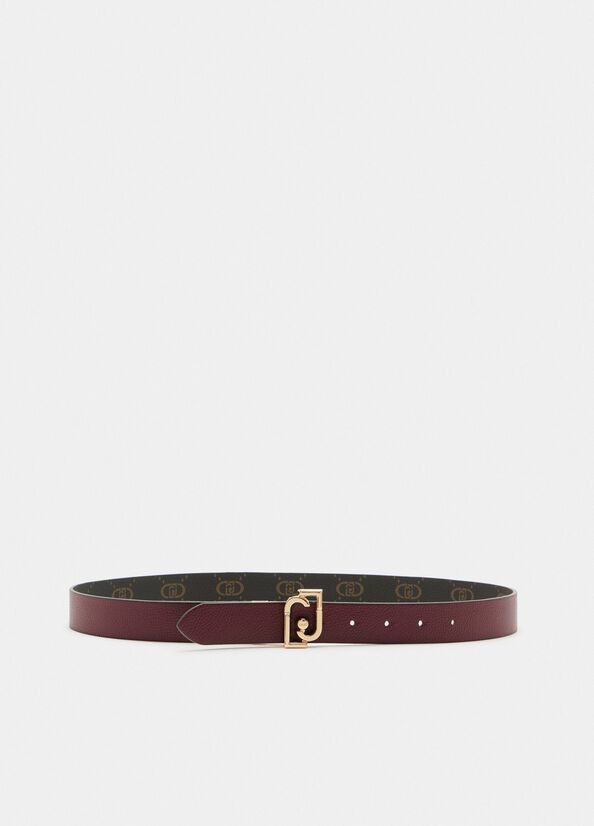 Cintura reversibile con logo