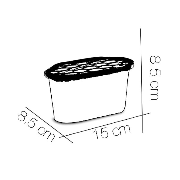 Lot de 2 déshumidificateur pour l'humidité, absorbeur d'humidité 180 gr, capacité 350 ml - L 15 x Profondeur 8.5 x Hauteur 8.5 cm
