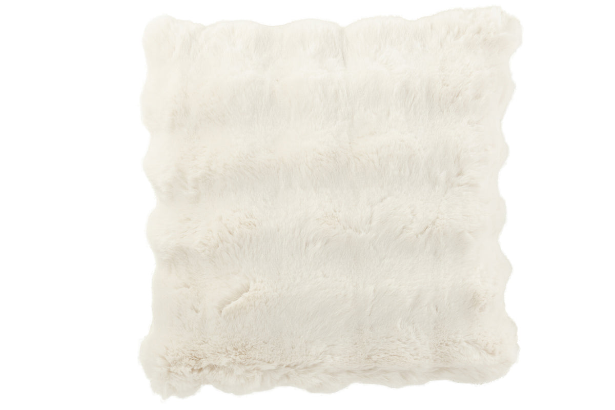 J-Line kussen Wave - polyester - wit