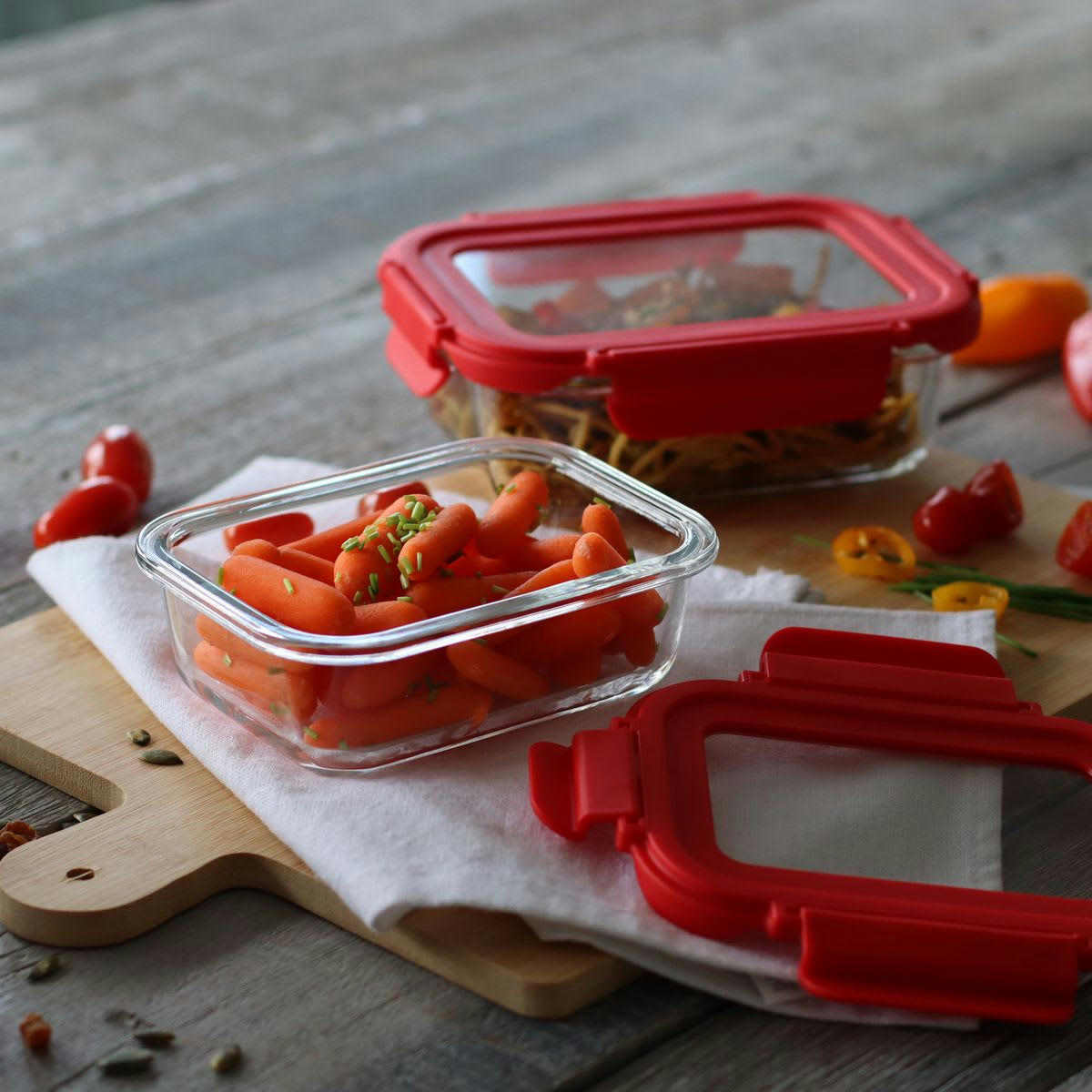 CRISTAL - Boîte hermétique rectangle 370ml en verre