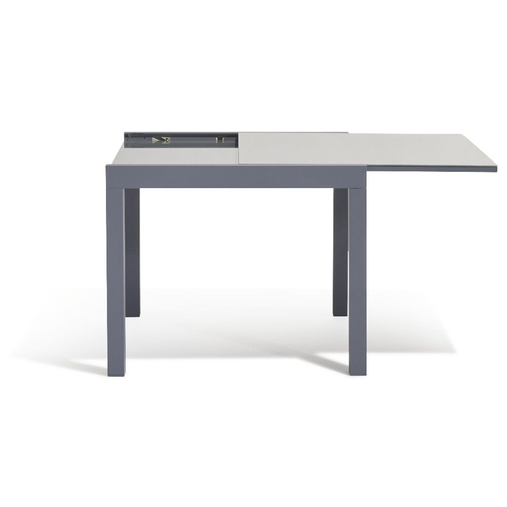 Table extensible Oslow gris ardoise 4 à 8 personnes