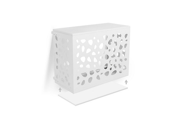 Cache clim aluminium blanc Aneto Sunny avec face inférieure - taille S