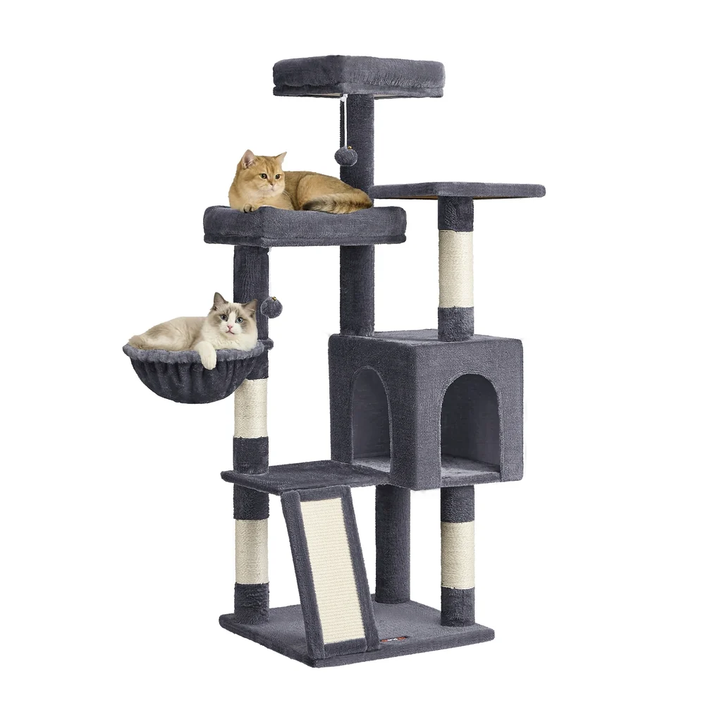 Arbre à chat avec griffoirs plateformes niche et panier