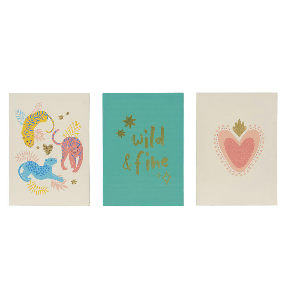 FABULOUS - Toiles imprimés multicolores (x3) 20x28