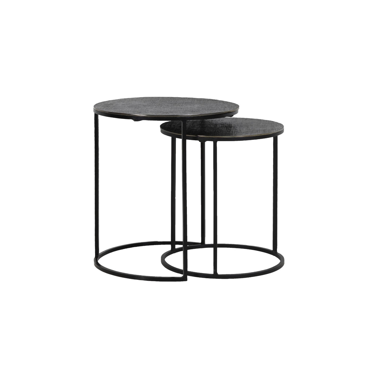 Light & Living bijzettafel RENGO - zwart - Ø49cm