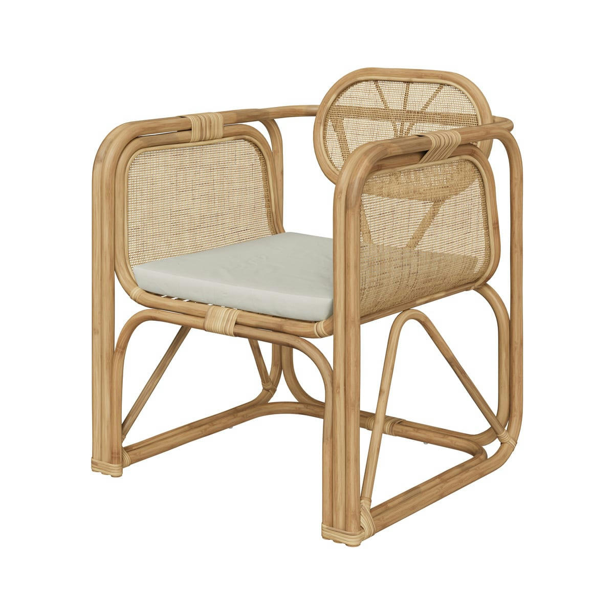 NAVAHINO - Fauteuil en rotin naturel