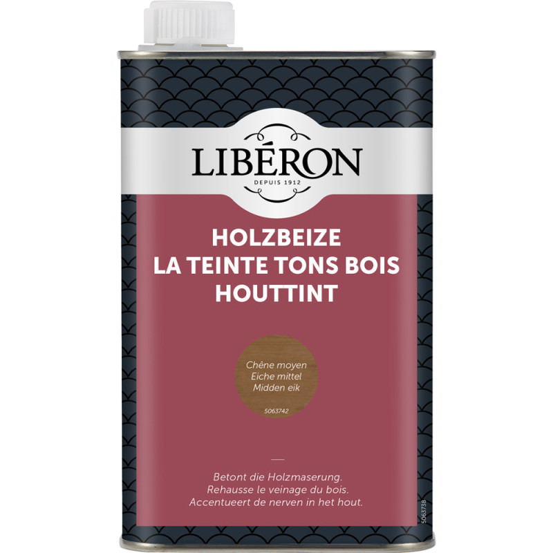 Teinte pour bois chêne moyen 0,5 L LIBERON
