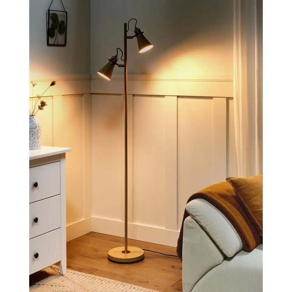 MOYOLA - Staande lamp - Beige - Metaal