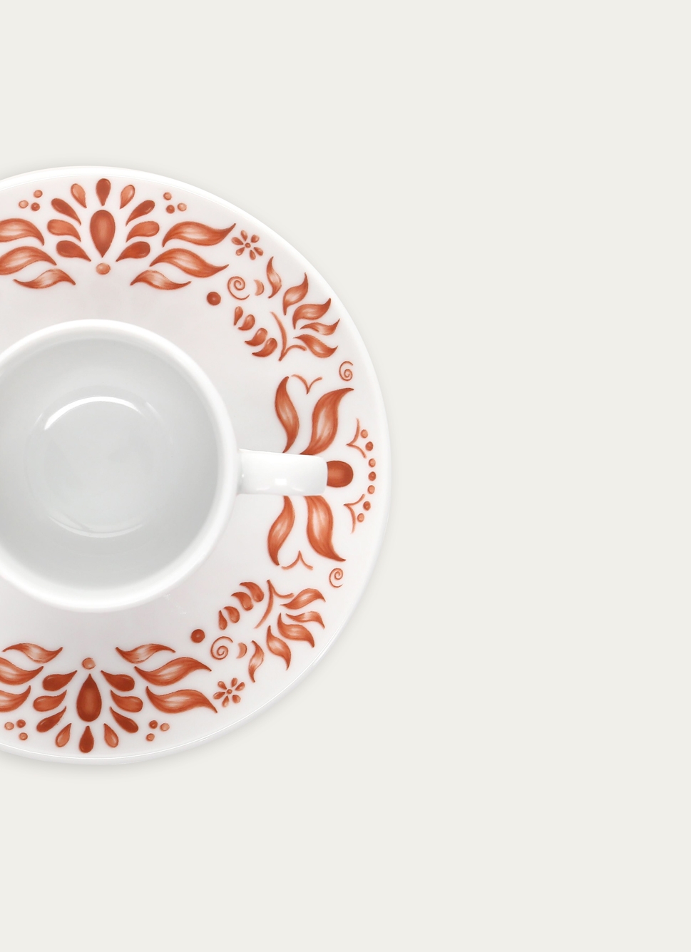 TASSE AVEC SOUCOUPE EN PORCELAINE BASQUE