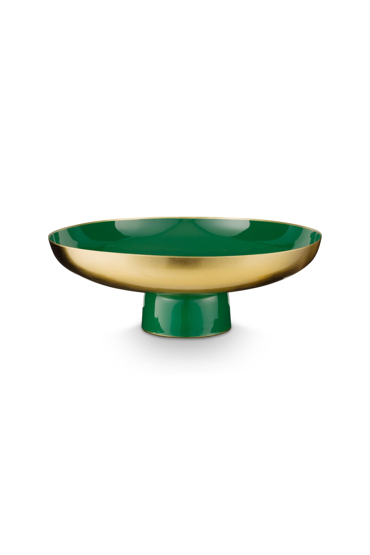 Pip Studio Serveerschaal - Ronde Vorm - Groen - Metaal - 12,5 x 35 cm