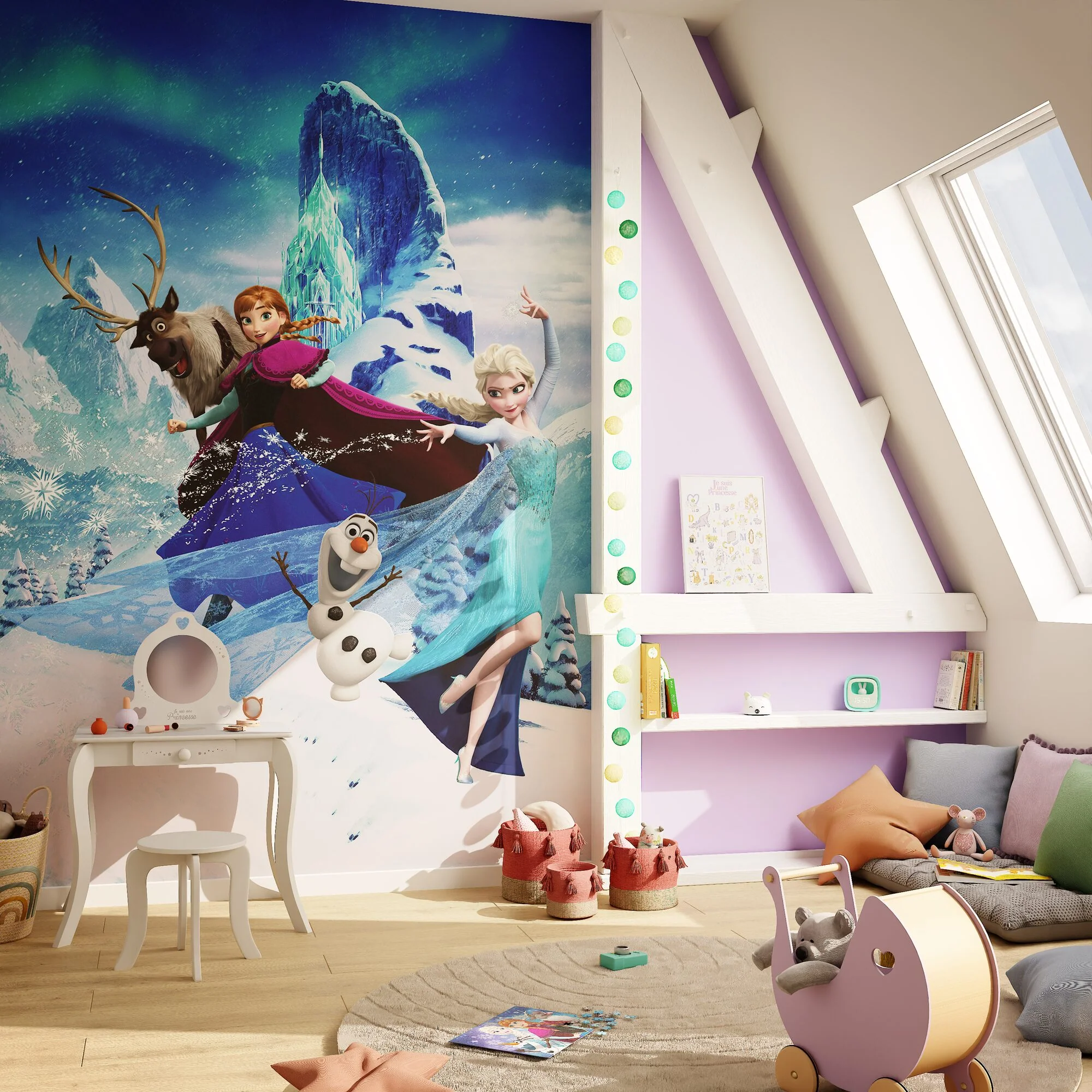 Papier peint panoramique L LA REINE DES NEIGES 200 x 280 cm