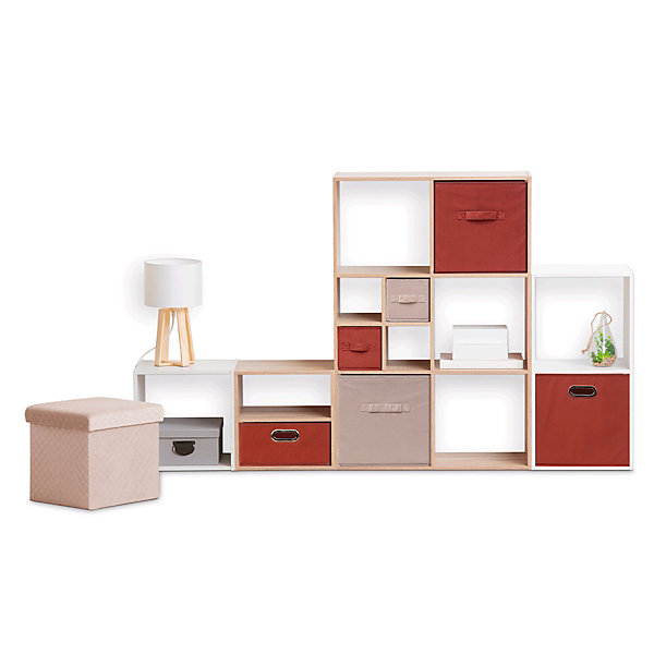 Panier velours 31x15 cm Terre de sienne Mix N' Modul - 5Five