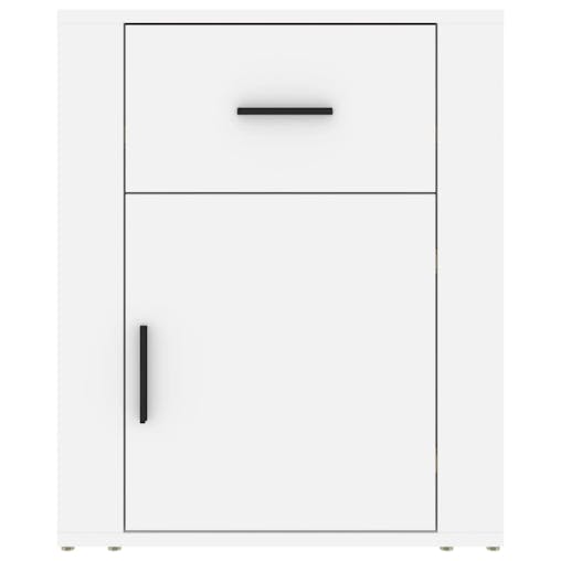NNEVL Bedside Cabinet White 50x36x60 cm Engineered Wood