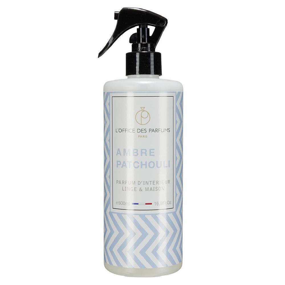 Parfum d'intérieur linge et maison senteur Ambre Patchouli 500 ml