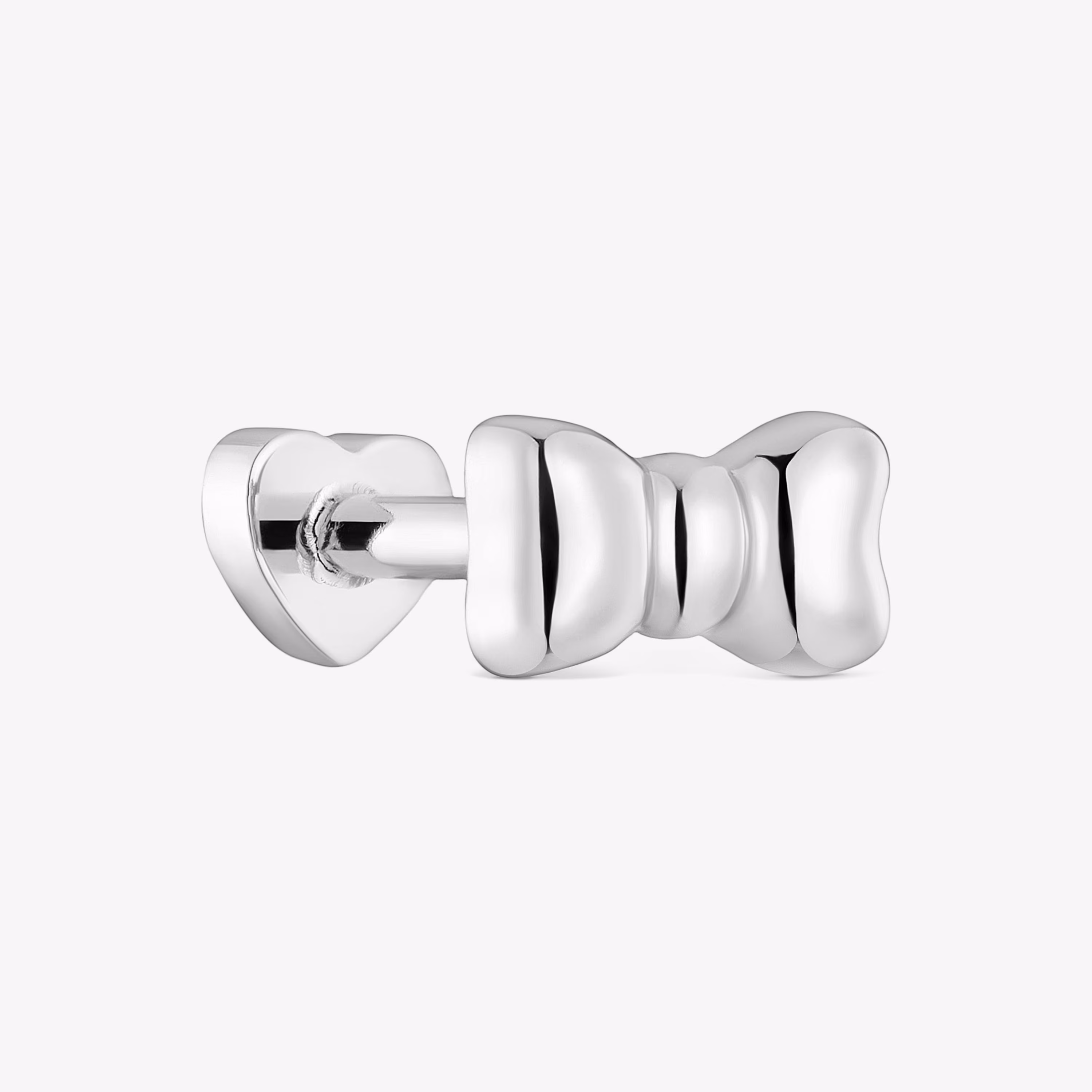 Piercing de oreja lazo de acero TOUS Ribbon